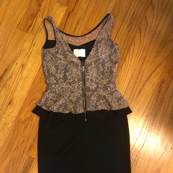 NWT Blvd Peplum Lace Overlay Dress - Picture 4 of 6